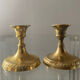 Pair of miniature torch brass candlesticks from the 70s