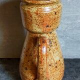 XXL potter's pitcher in Art-populaire pyrite stoneware early twentieth century