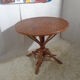 Rattan and braided chestnut table