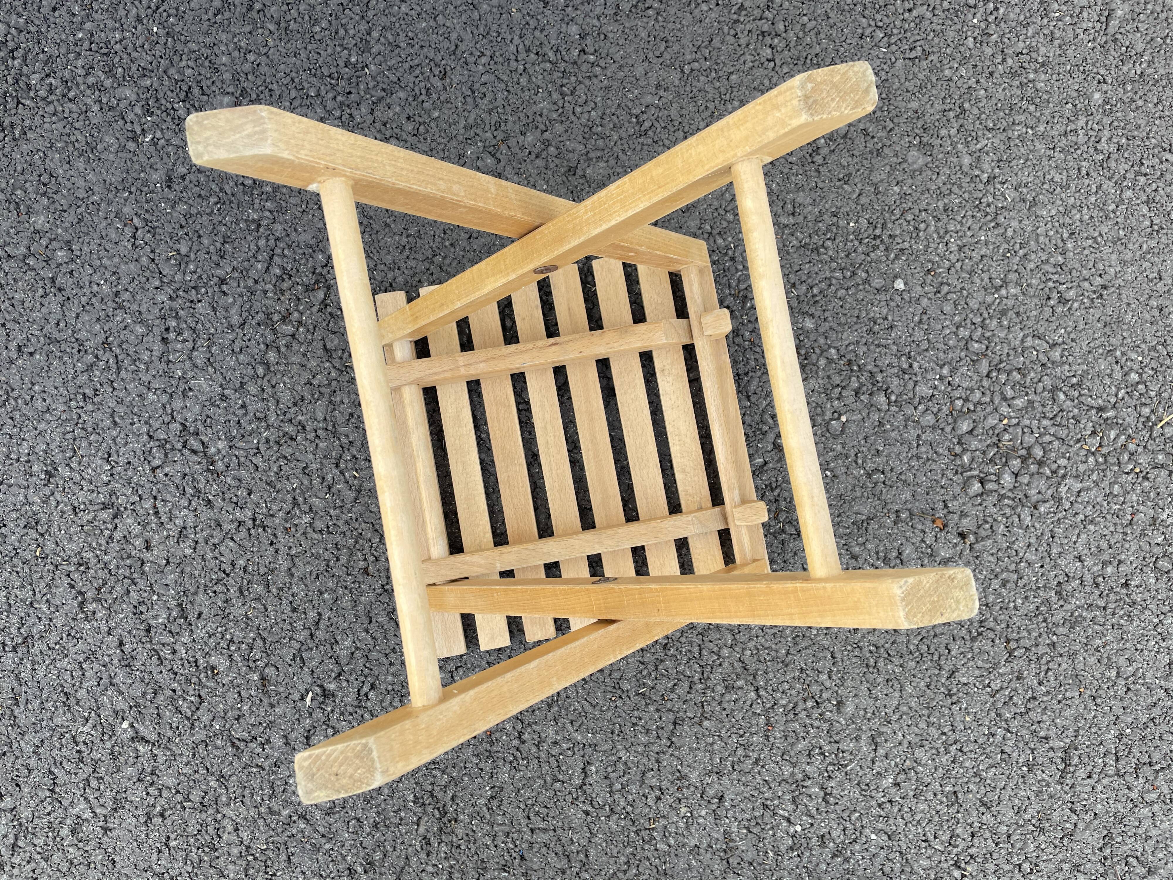 Vintage wooden folding stool