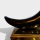 Lampe brutaliste en corne de vache