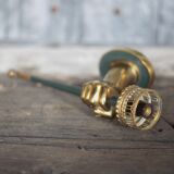 Bronze wall light Lucien Gau vintage, wall sconce, vintage hand sconce.