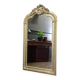 Large vintage French mantel mirror baroque wooden frame