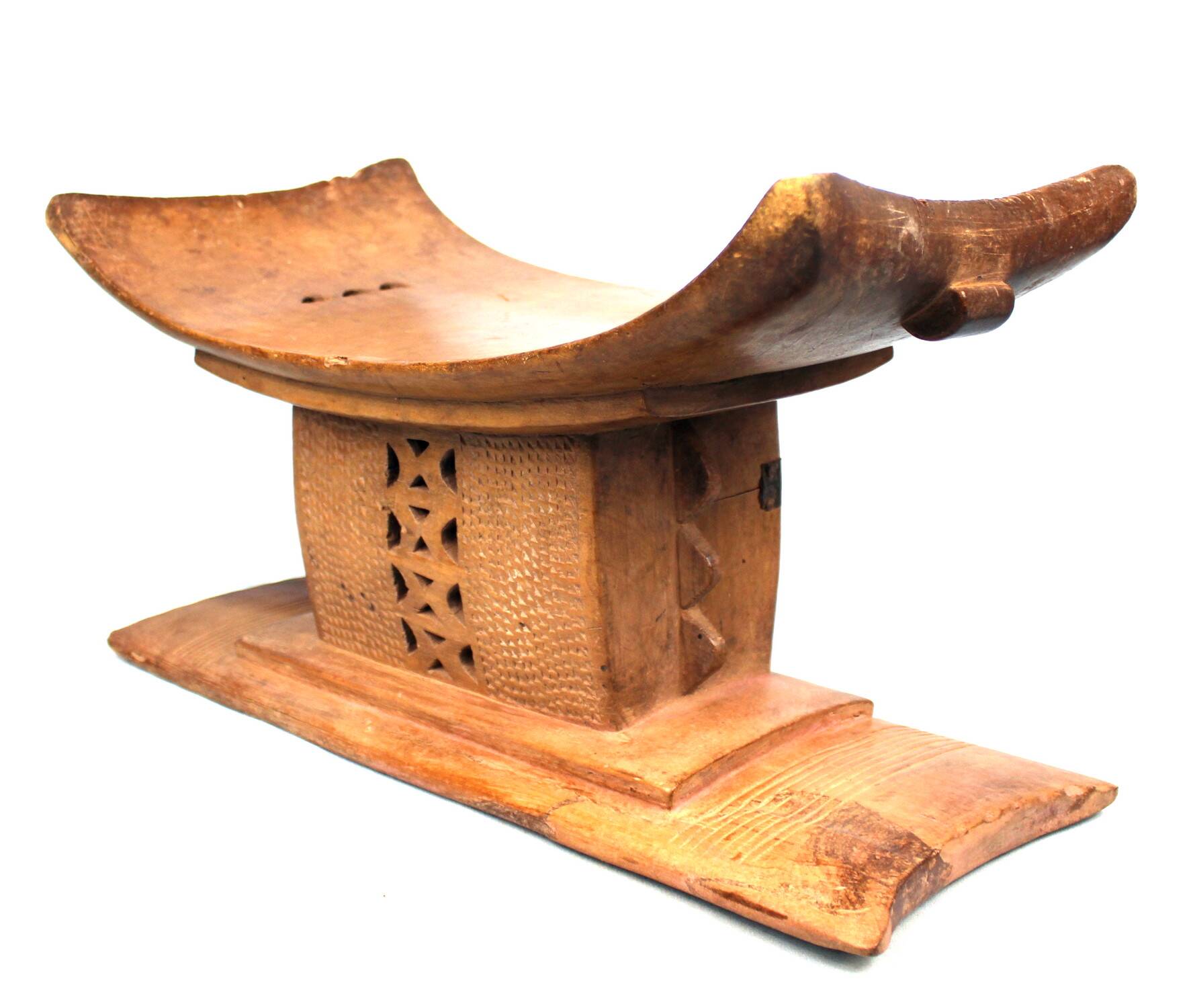 African Tribal Art Africa - Antique & Authentic Ashanti Stool 43 cms