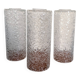 Set of three glass lampshades "70's Crater"
