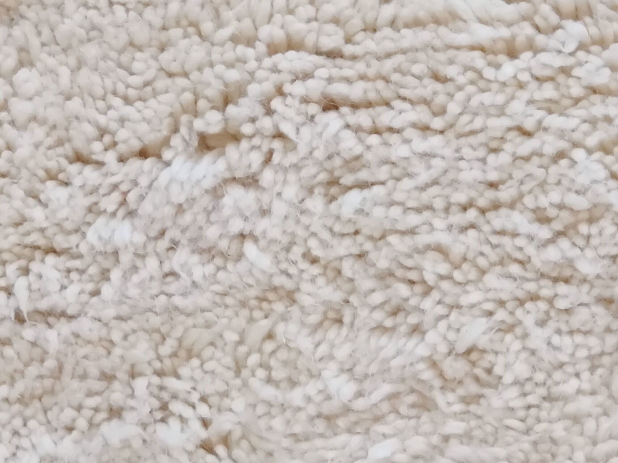 Berber carpet cream wool 215x280 cm