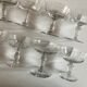 Set of 8 19th crystal crystal glasses with matching flat ribs