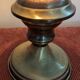 Brass and mother-of-pearl lamp. Lighthouse.