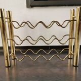 Vintage brass wine rack, 1970