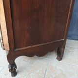 Louis XV Standing Man in Walnut and Ash Burl