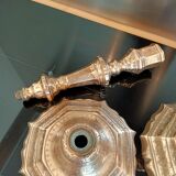 Old chiseled candlesticks