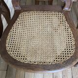 Set of 5 tanned chairs