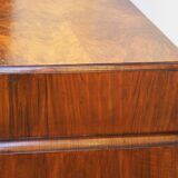 Pretty little Art Deco chest of drawers from the 1930s in walnut.