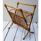 Rattan magazine holder