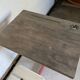 Child's desk in steel and wood from the 1950s.