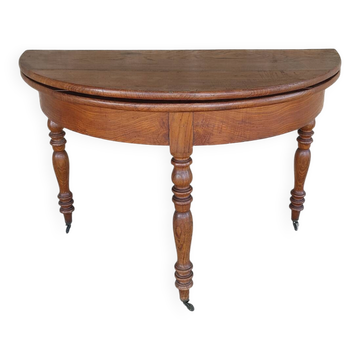 Demi-lune console table