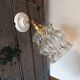 Vintage molded glass wall light