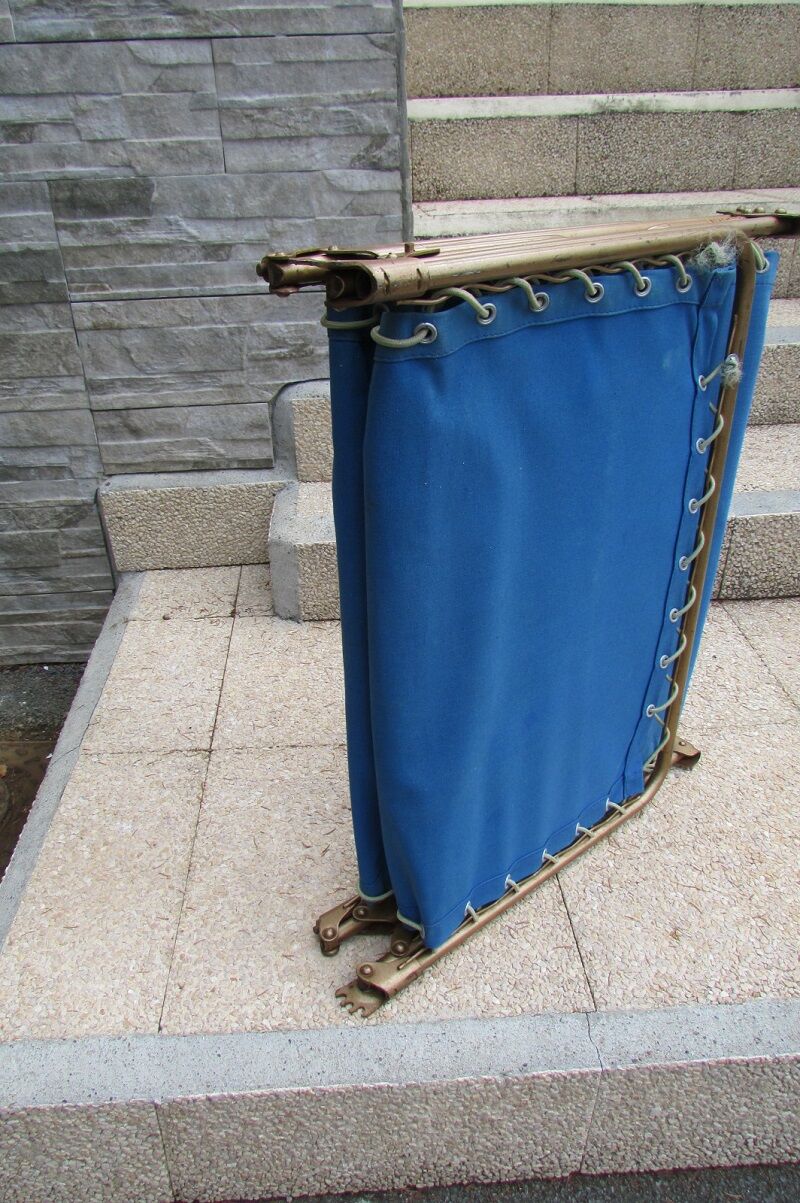Camp bed, vintage relax, Lafuma foldable extra bed