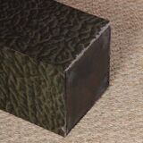 Coffee table in burl wood by Jean-Charles Liviani, 1980