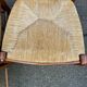 6 solid wood straw-seated Louis Philippe chairs, oak, 20th century.