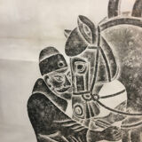 Early c20th large scale tang horse brass rubbing.