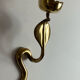 Large brass cobra wall candle holder