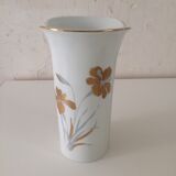 Vase 70s "Royal Porcelain", in ceramic gilded with fine gold