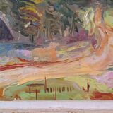 Landscape of Provence painted in oil signed