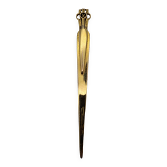 Gold plated letter opener.