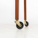 Teak sewing trolley / side table on castors