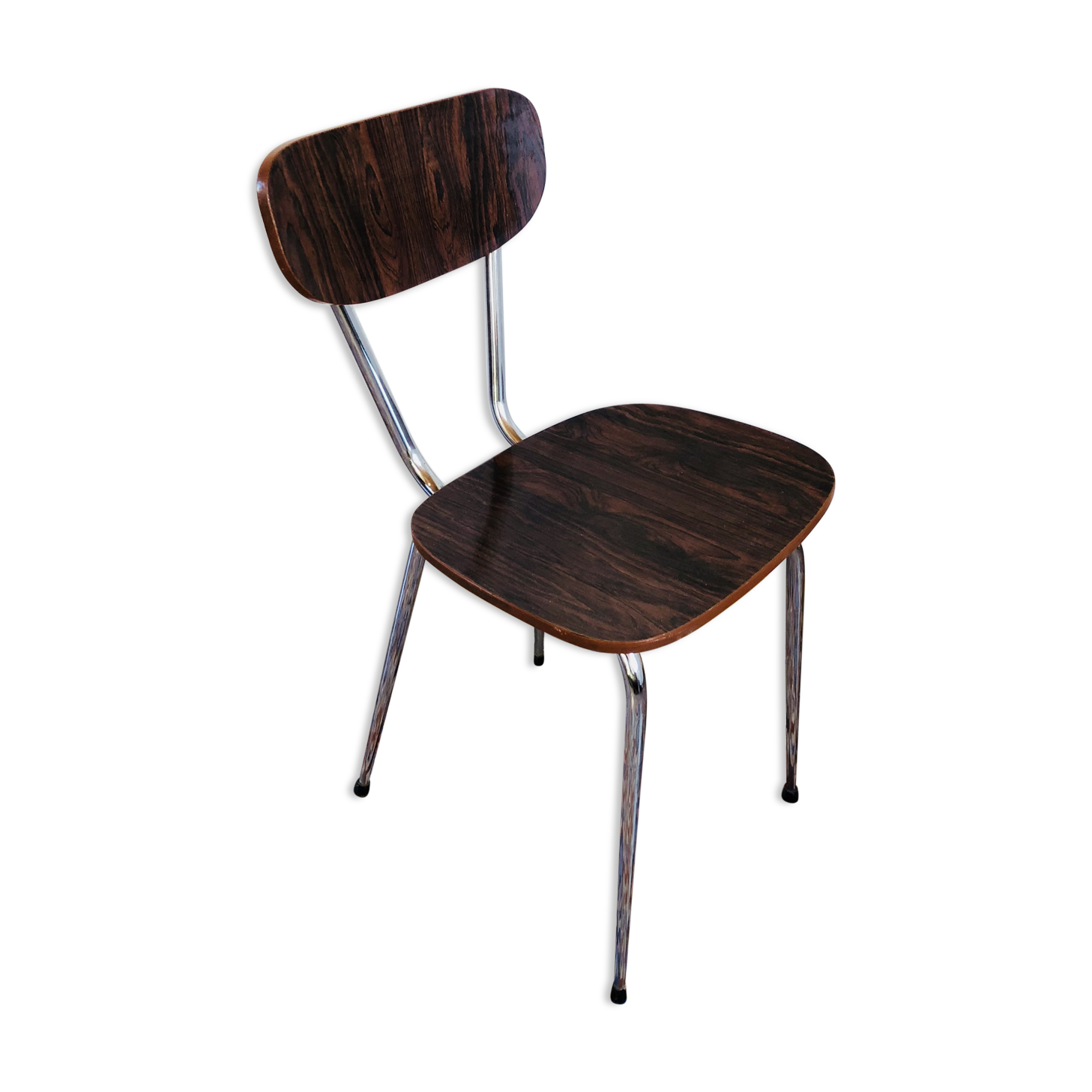 Chaise en formica palissandre 1960