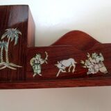Office accessory - wood and mother-of-pearl