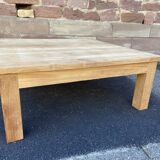 Vintage raw teak coffee table