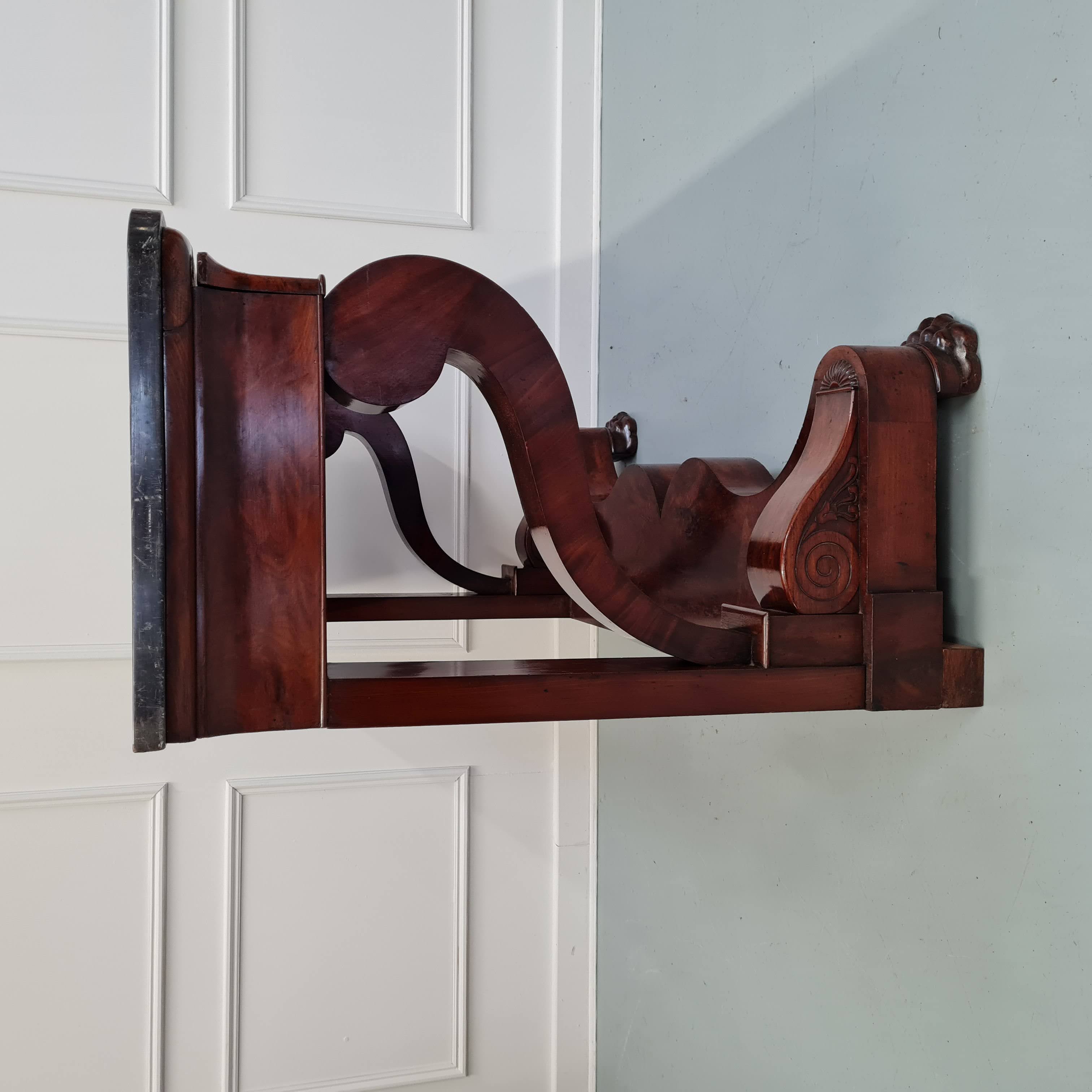 Antique french flame mahogany console table c1830