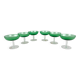 Set of Six Art Deco Stemmed Glasses, Czechoslovakia