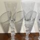 4 crystal champagne flutes from bacchus