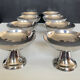 Set of 8 vintage stainless steel ice cream bowls