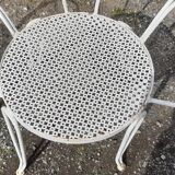 4 garden armchairs 1900 in wrought iron