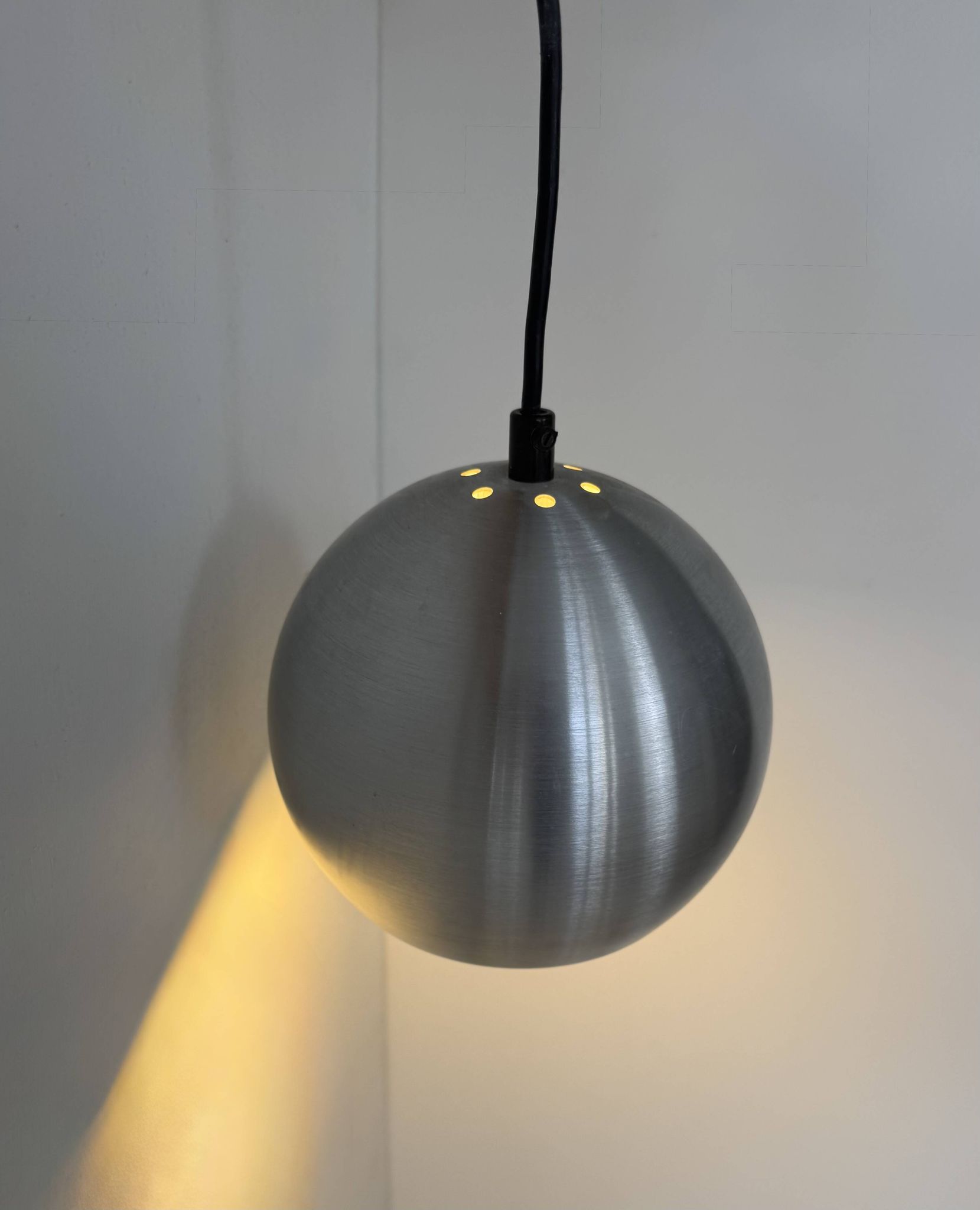 Vintage brushed aluminium suspension, France, 1970.