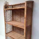 Vintage rattan shelf