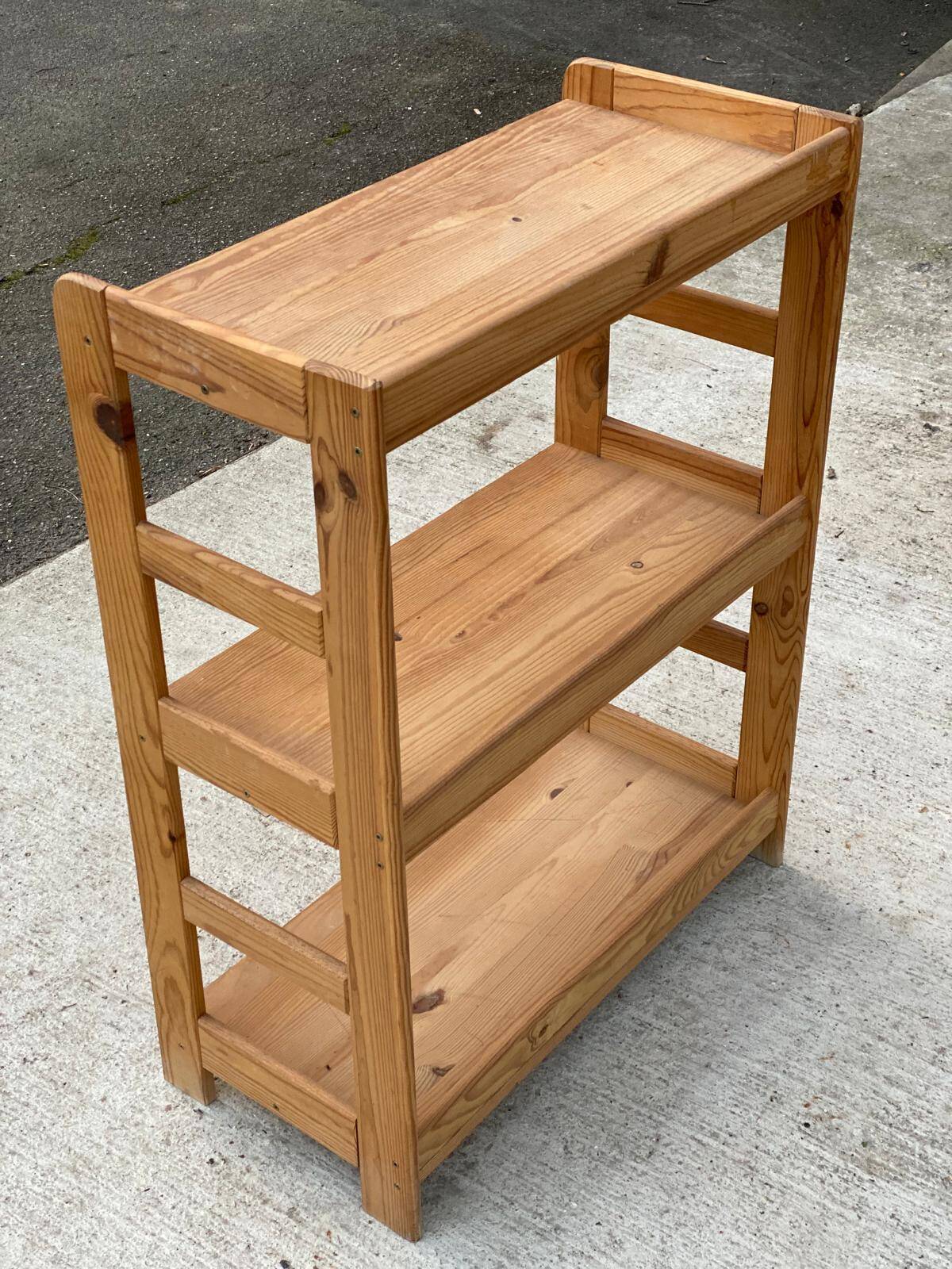 3-Tier Solid Wood Shelf