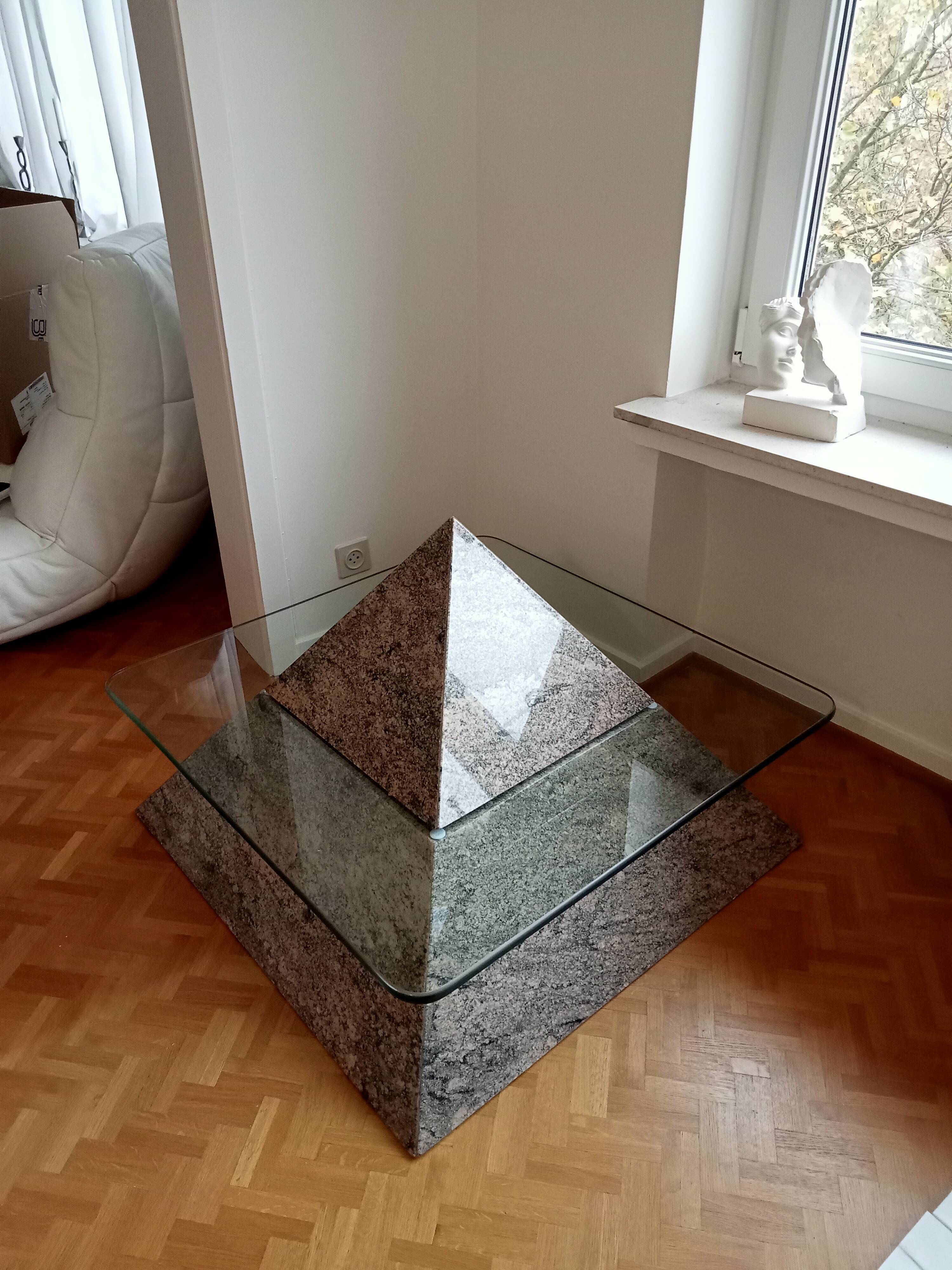 Granite pyramid table