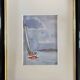 Original watercolour painting by Minik Jodor Marine "Royale" sail Brittany