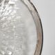 Glass dish with English silver-plated metal rim