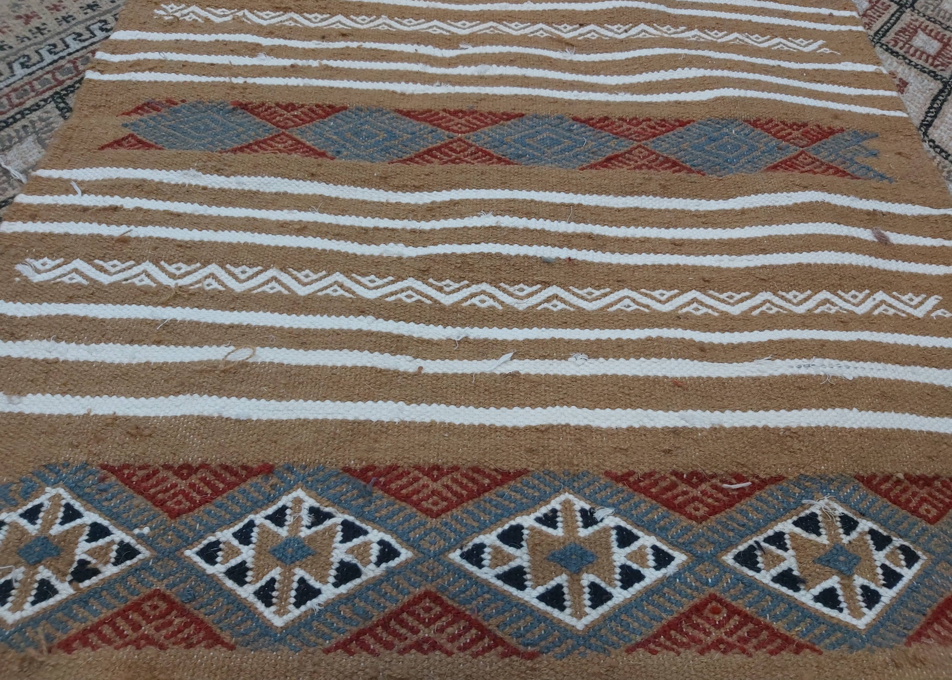 Traditional multicolored hallway carpet 180x67cm