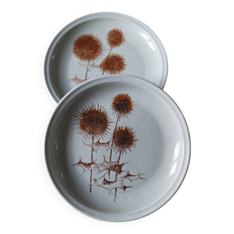 Assiettes en grès Sarreguemines France