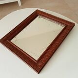Old carved wooden mirror 38*32cm