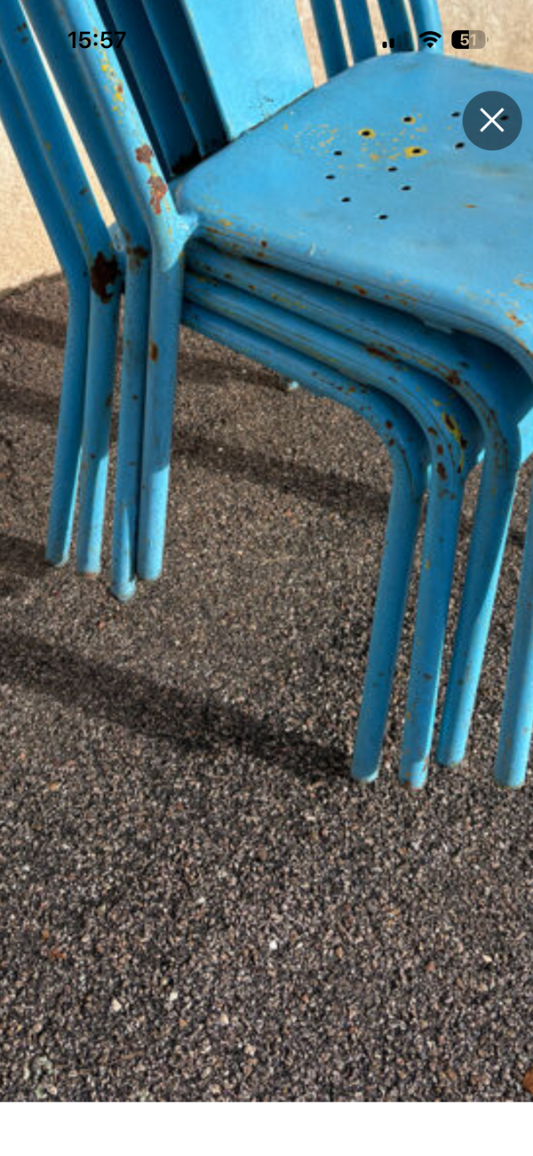4 chaises tolix T37