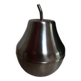 Pear-shaped sugar bowl in stainless steel