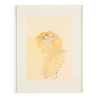 "Sitting, hands in front of eyes" by Daniel Arnaison